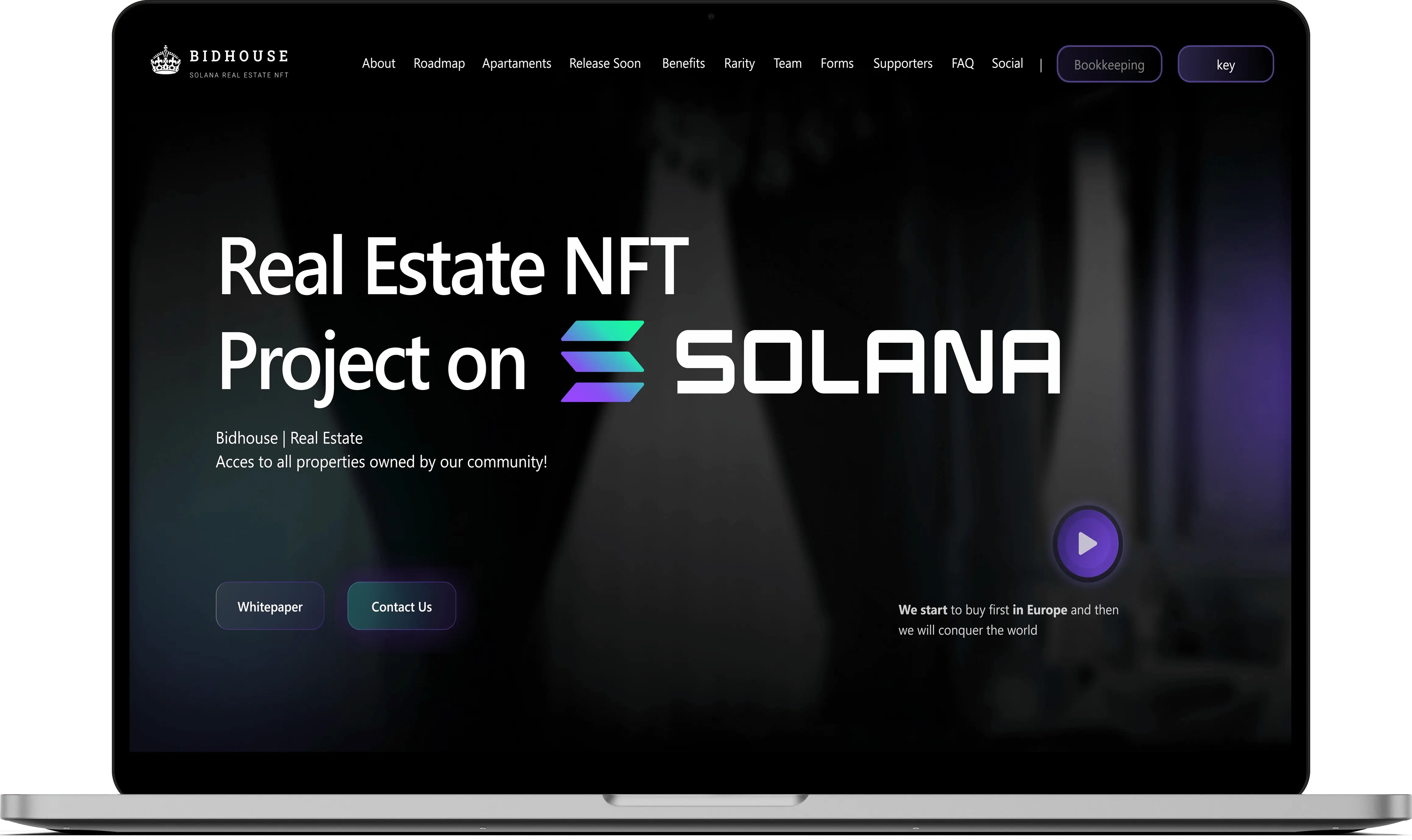 Prezentare site pe desktop